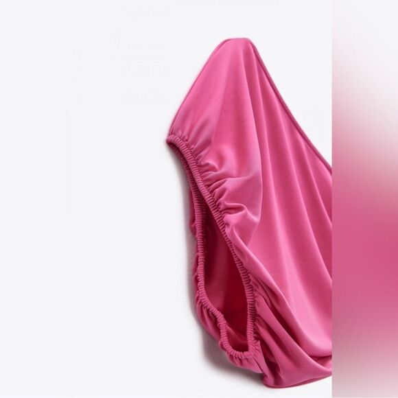 Zara pink draped asymmetric top - Picture 6 of 7